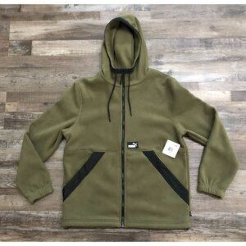 Puma  Green Jacket with Black Details